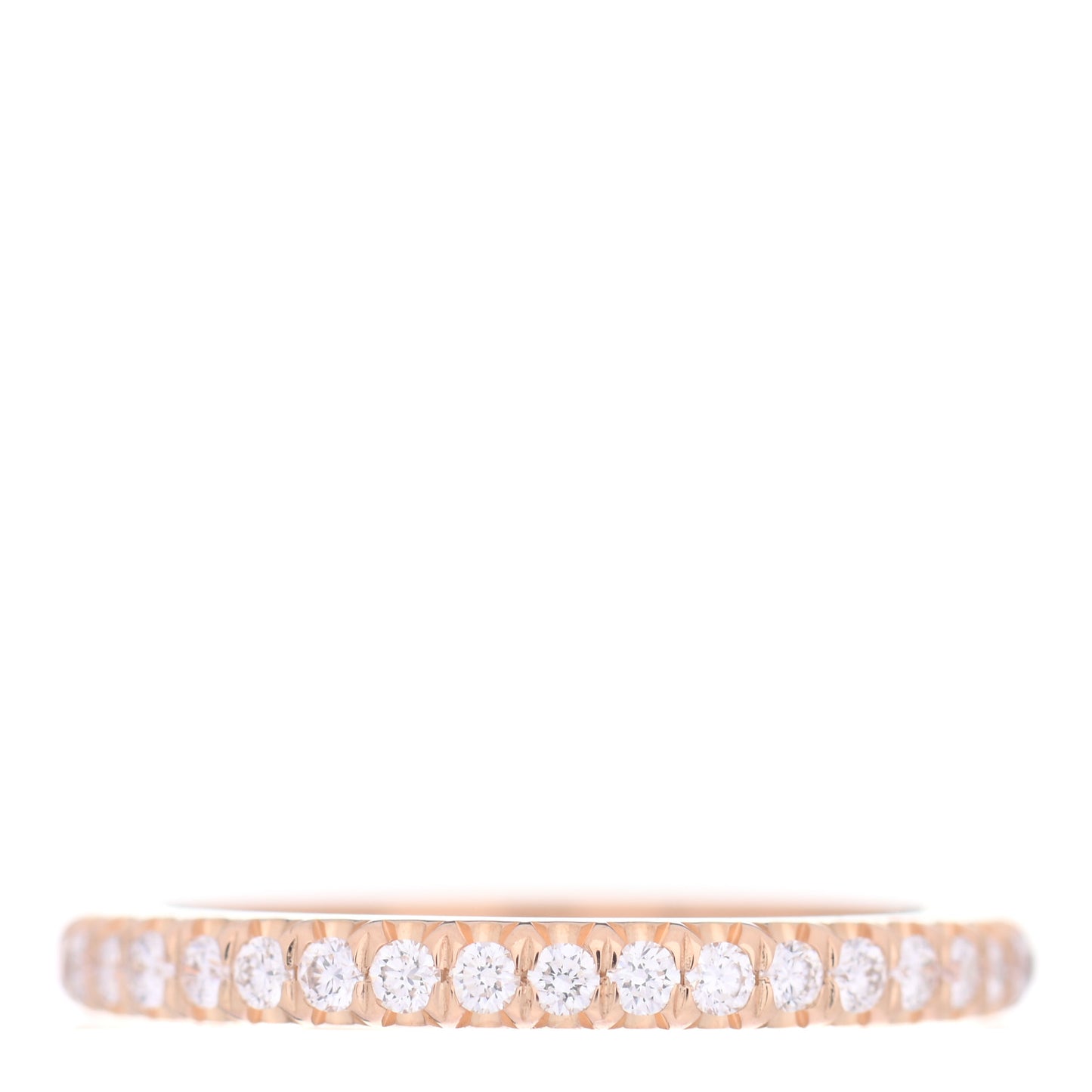 18K Rose Gold Diamond .17ctw Half Circle Soleste Band Ring 46 3.75