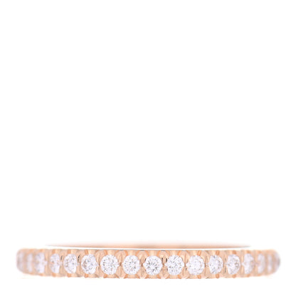 Tiffany 18K Rose Gold Diamond .17ctw Half Circle Soleste Band Ring 46 3.75 1 of 4