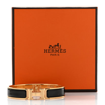 Hermes Enamel Narrow Clic Clac H Bracelet PM Black 5 of 5