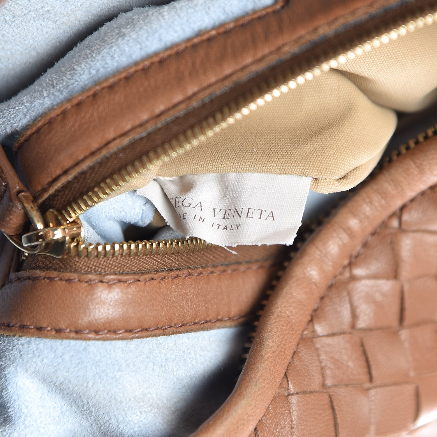 Bottega Veneta Nappa Intrecciato Bi-Color Medium Veneta Hobo Maple Sapphire 7 of 11