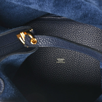 Hermes Taurillon Clemence Picotin Lock 22 MM Bleu Nuit 5 of 12