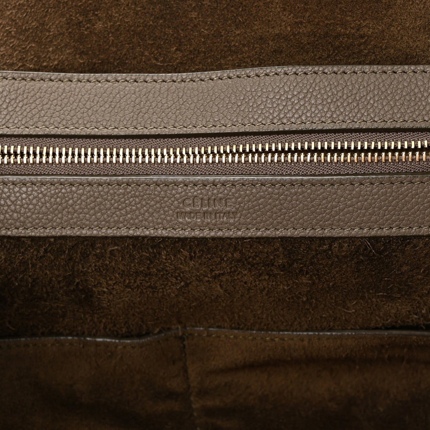 Soft Grained Calfskin Medium Belt Cabas Phantom Taupe