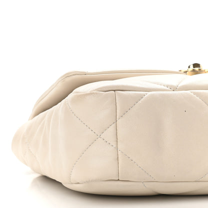 Chanel Lambskin Quilted Medium Chanel 19 Flap Light Beige 8 of 14