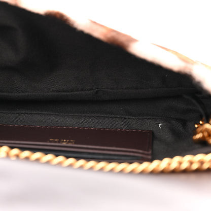 Fendi Calf Hair Leopard Print Mini Baguette Pink Brown 6 of 11