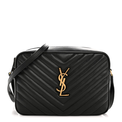 Saint Laurent Calfskin Matelasse Monogram Lou Camera Bag Black 1 of 13