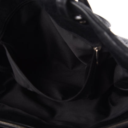 Chanel Glazed Calfskin Diamond Stitched XL On The Road Zip Tote Black 6 of 13