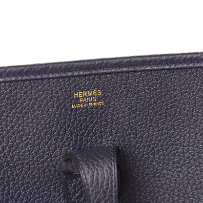 Hermes Taurillon Clemence Evelyne III PM Bleu Nuit 6 of 10