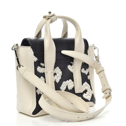 3.1 Phillip Lim Mini Embroidered Pashli Satchel White Black 3 of 13