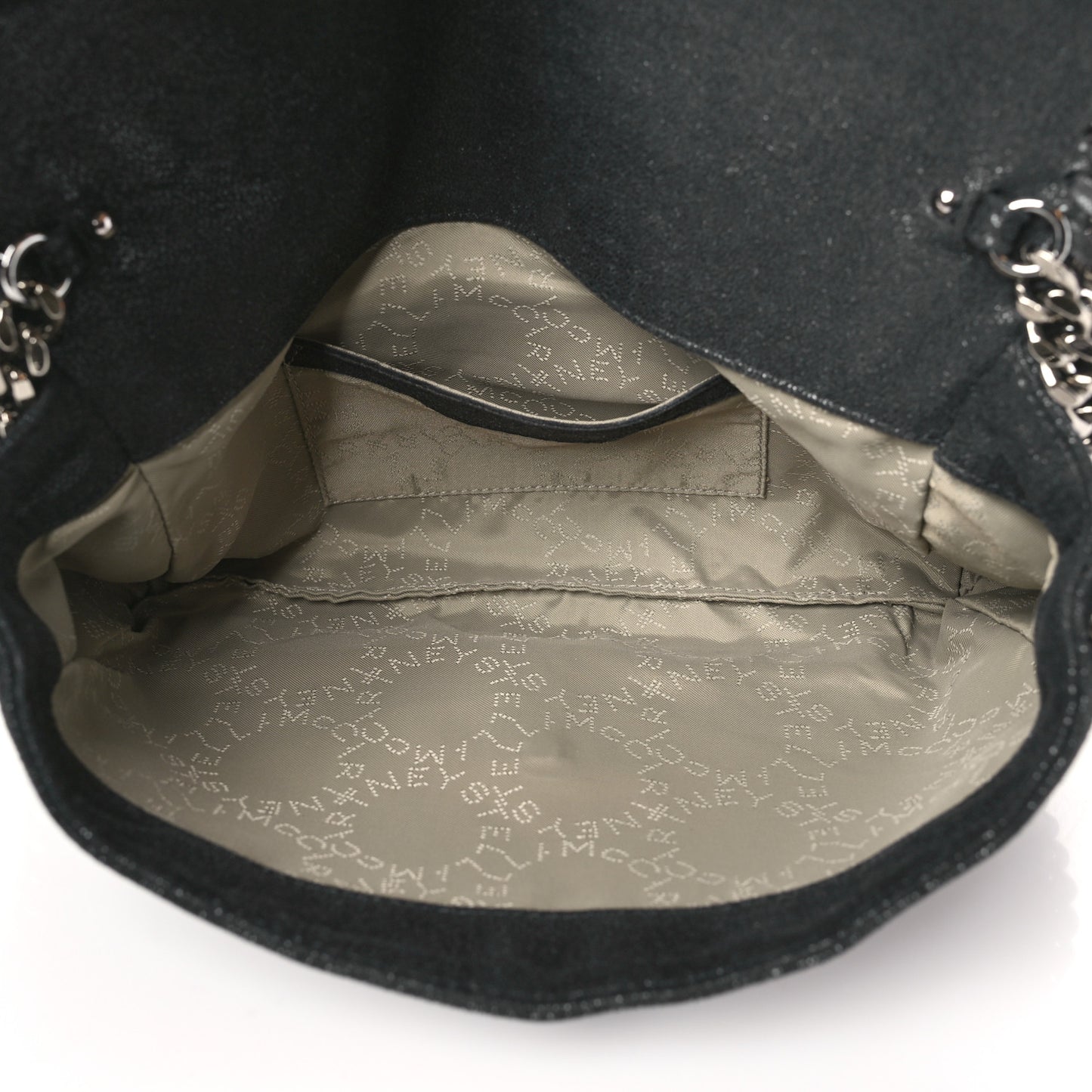 Shaggy Deer Falabella Fold Over Clutch Black