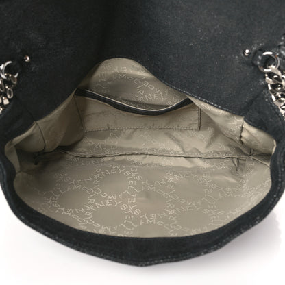 Stella McCartney Shaggy Deer Falabella Fold Over Clutch Black 5 of 9