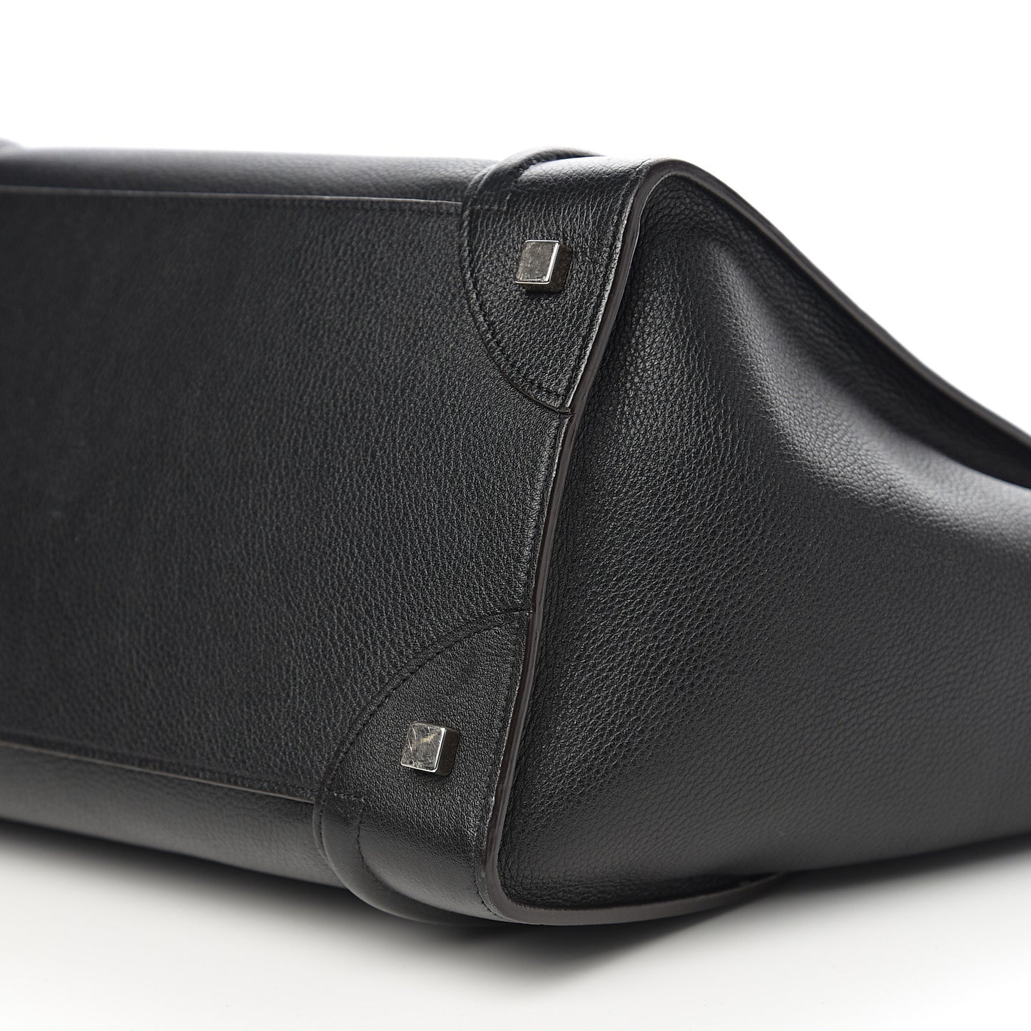 Drummed Calfskin Mini Luggage Black