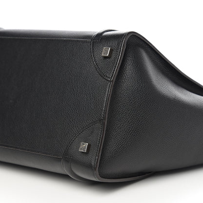 Celine Drummed Calfskin Mini Luggage Black 9 of 11