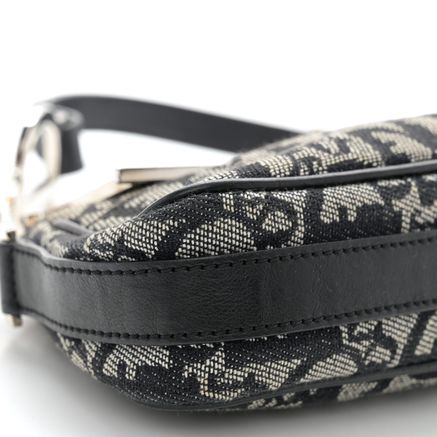 Christian Dior Monogram Shoulder Bag Pochette Black 9 of 13