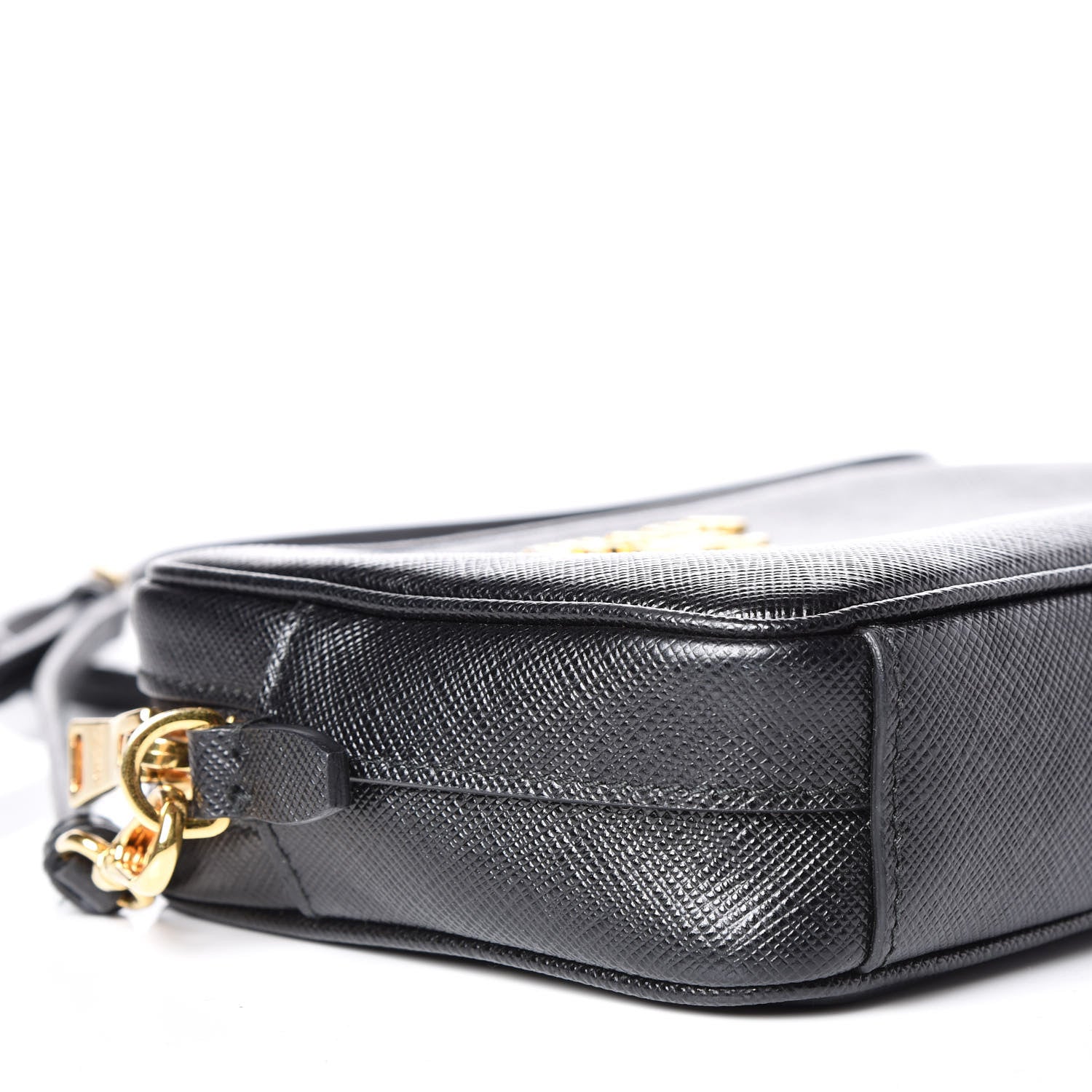 Prada Saffiano Lux Small Camera Crossbody Bag Black 7 of 10