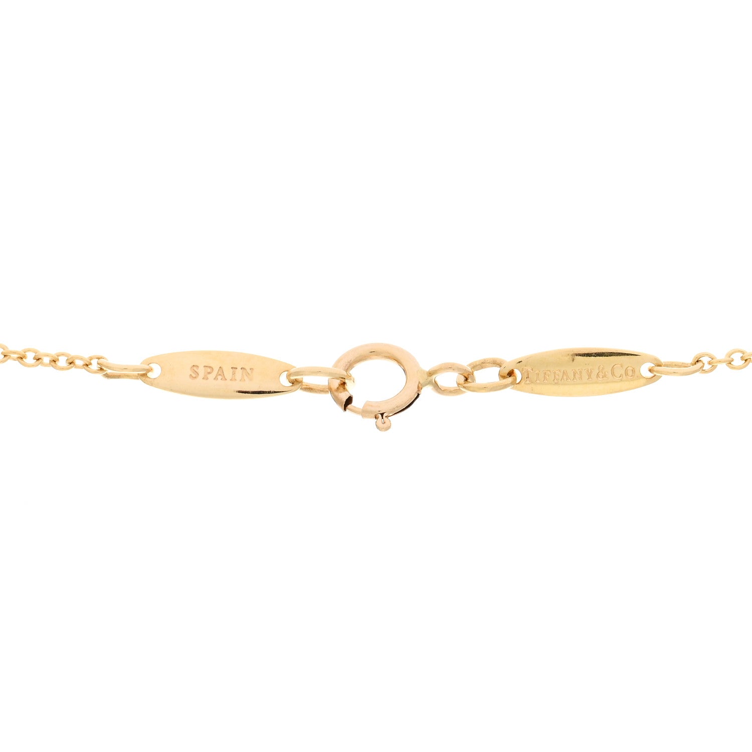 Tiffany 18K Yellow Gold 16mm Elsa Peretti Open Heart Pendant Necklace 4 of 4