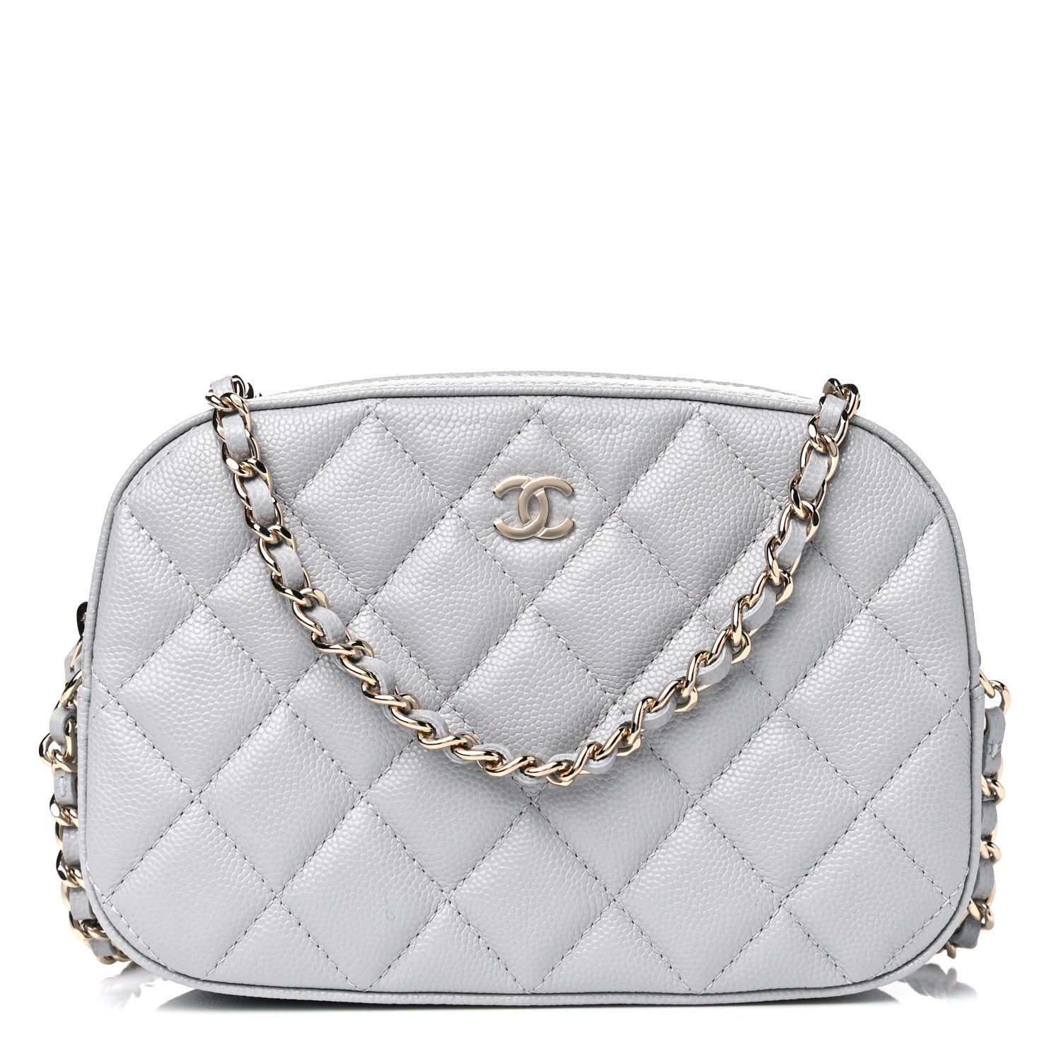 Chanel Caviar Quilted Camera Case Grey 1 of 5