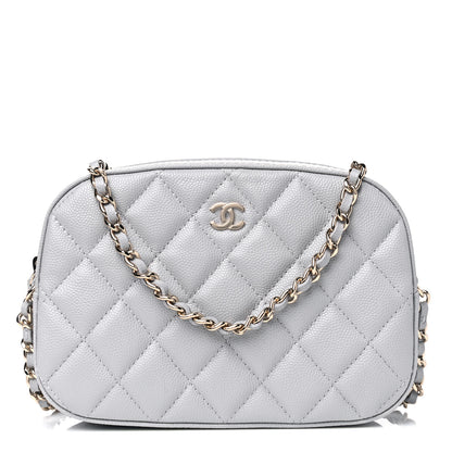 Chanel Caviar Quilted Camera Case Grey 1 of 5