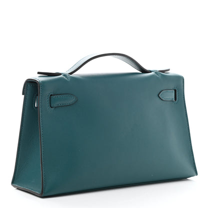 Hermes Swift Kelly Pochette Clutch Vert Bosphore 4 of 17