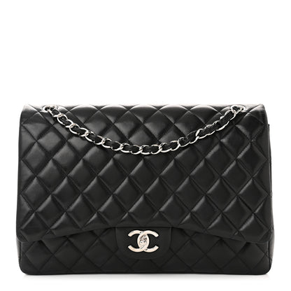 Chanel Lambskin Quilted Maxi Double Flap Black 1 of 12
