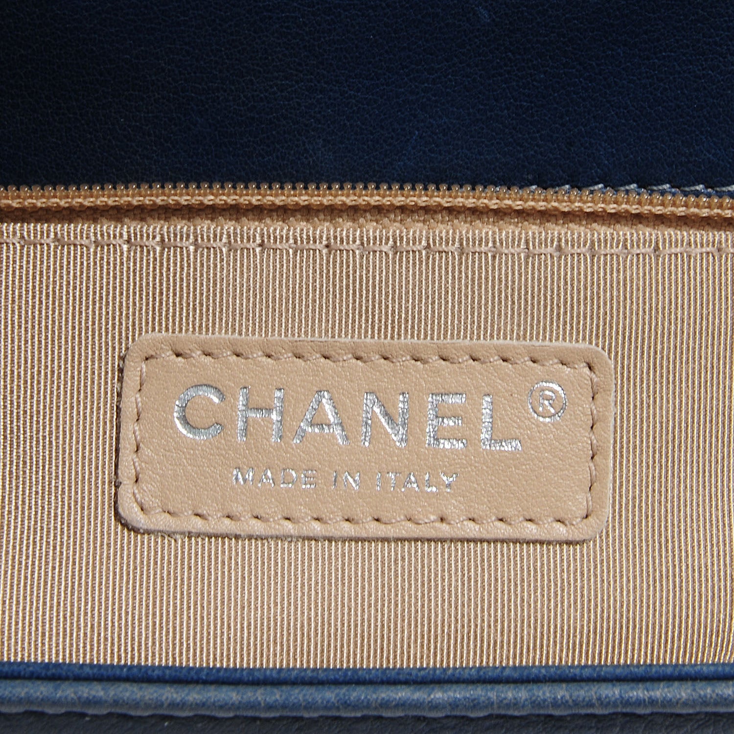 Chanel Faded Calfskin Quilted Medium Boy Flap Blue 6 of 8
