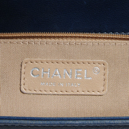Chanel Faded Calfskin Quilted Medium Boy Flap Blue 6 of 8
