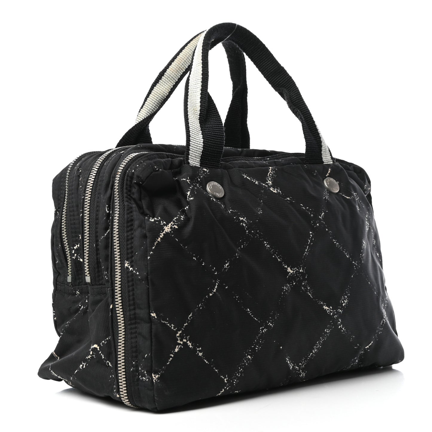 Nylon Travel Duffel Bag Black