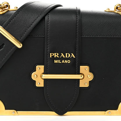 Prada City Calf Saffiano Cahier Bag Black 7 of 9
