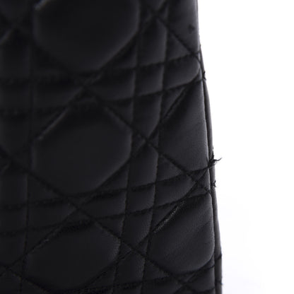 Christian Dior Lambskin Cannage Medium Lady Dior Black 10 of 11