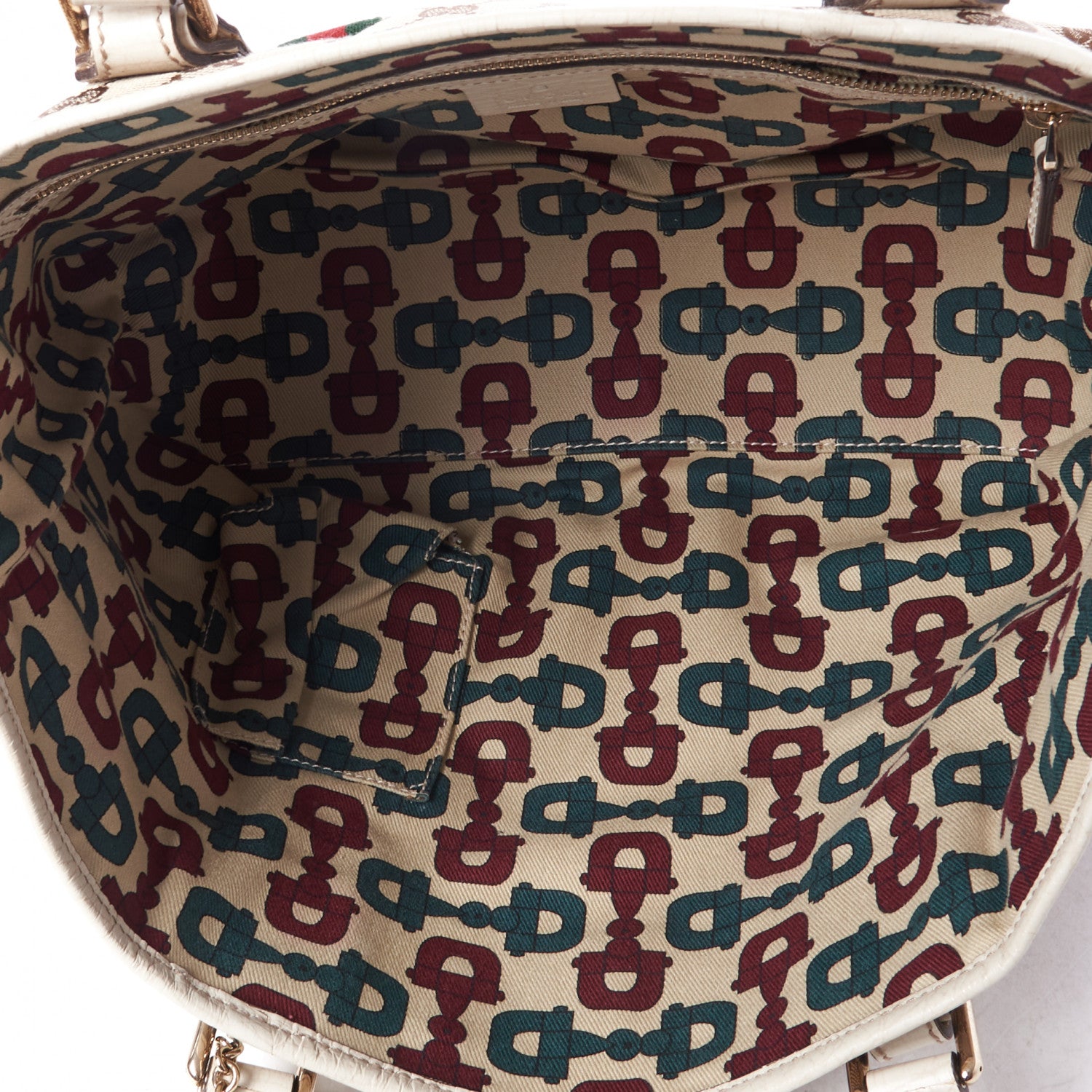 Gucci Monogram Medium Jolicoeur Tote White 4 of 8