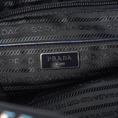 Prada Tessuto Nylon Saffiano Print Tote Azzurro 6 of 10