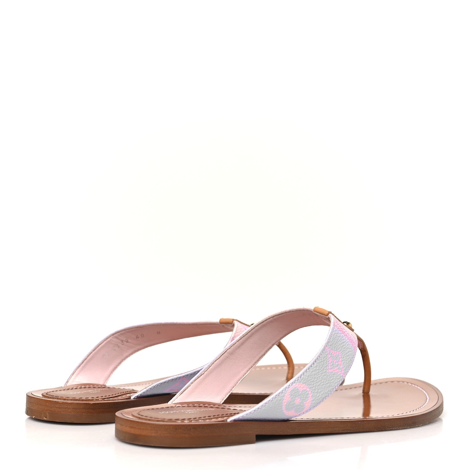 Louis Vuitton Monogram Sunny Flat Thong Sandals 40 Rose Clair Pink 5 of 10