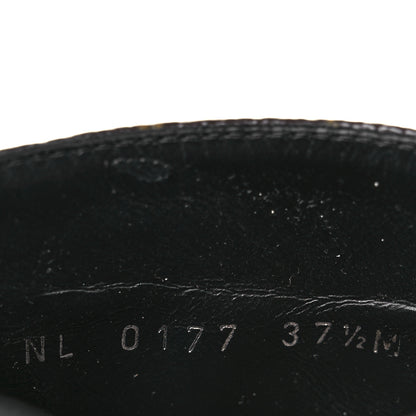 Louis Vuitton Calfskin Monogram Wonderland Flat Ranger Boots 37.5 Black 10 of 11