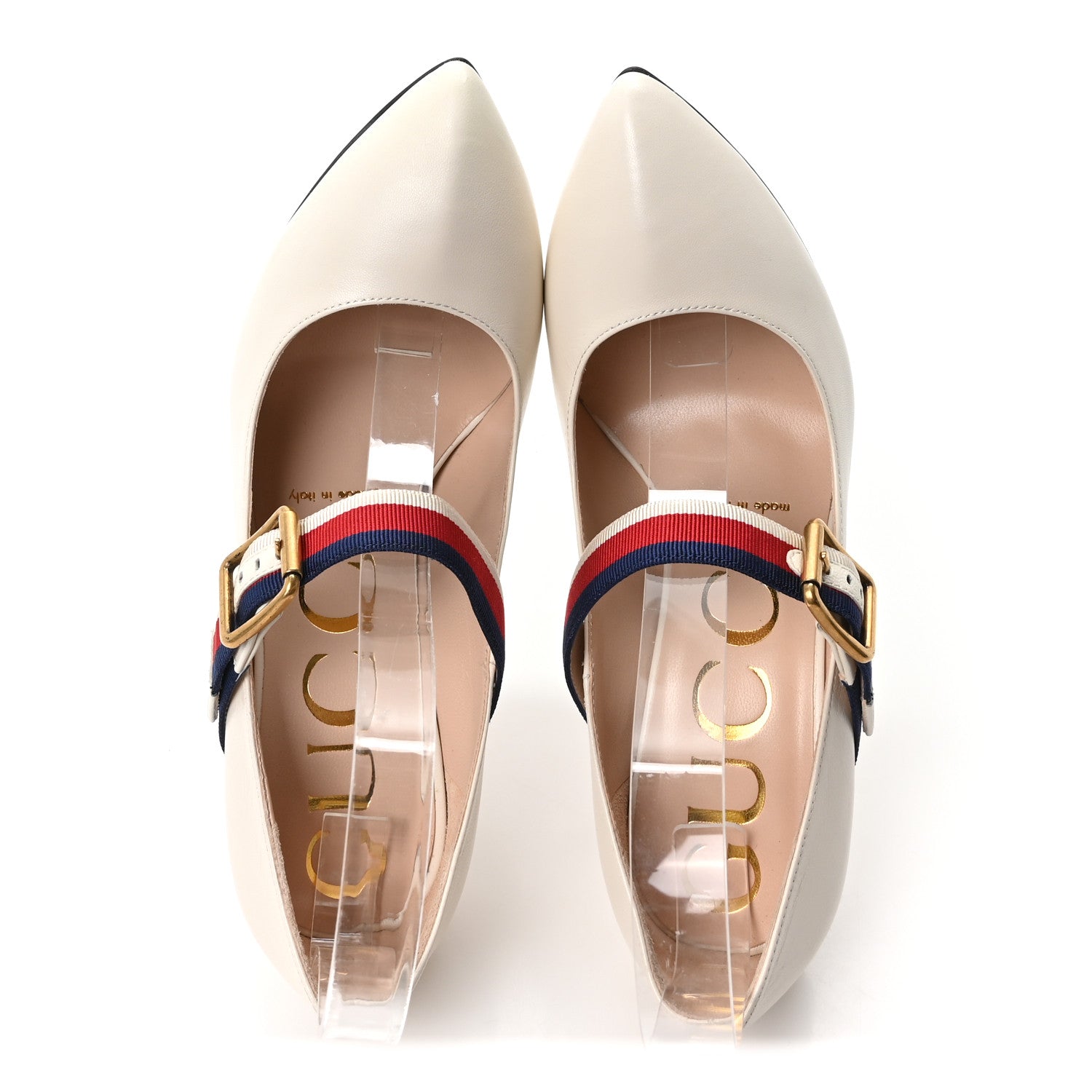 Gucci Malaga Kid Sylvie High Heel Pumps 36 White 2 of 10