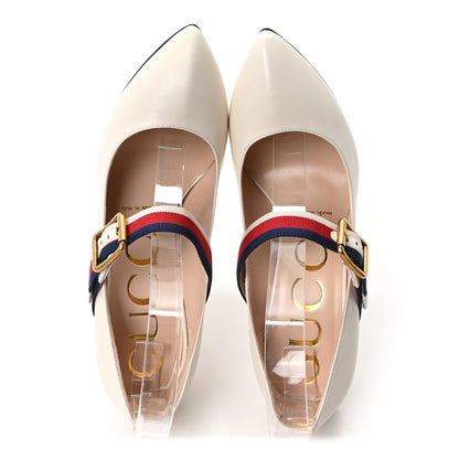 Gucci Malaga Kid Sylvie High Heel Pumps 36 White 2 of 10