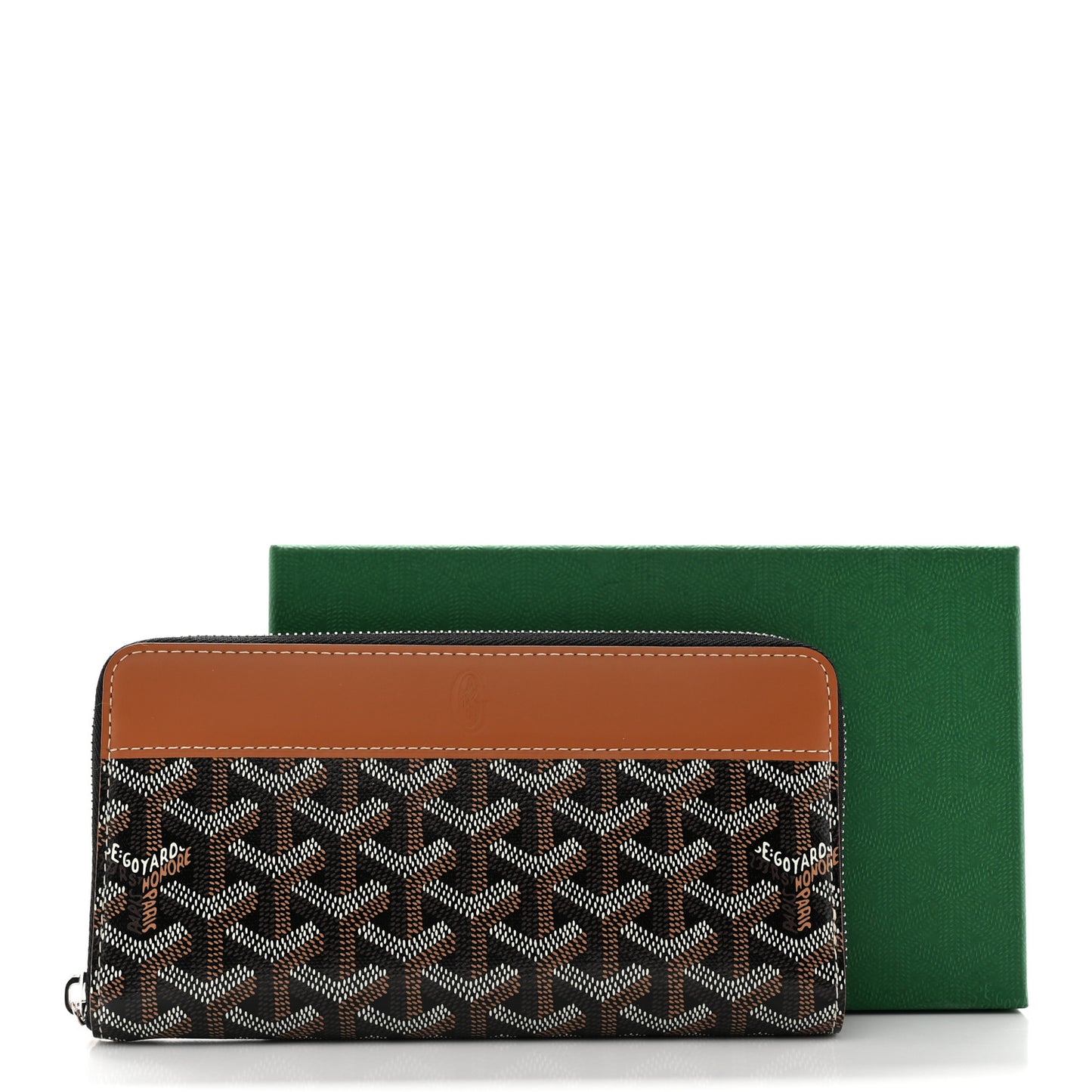 Goyardine Matignon Zip Around GM Wallet Black Gold