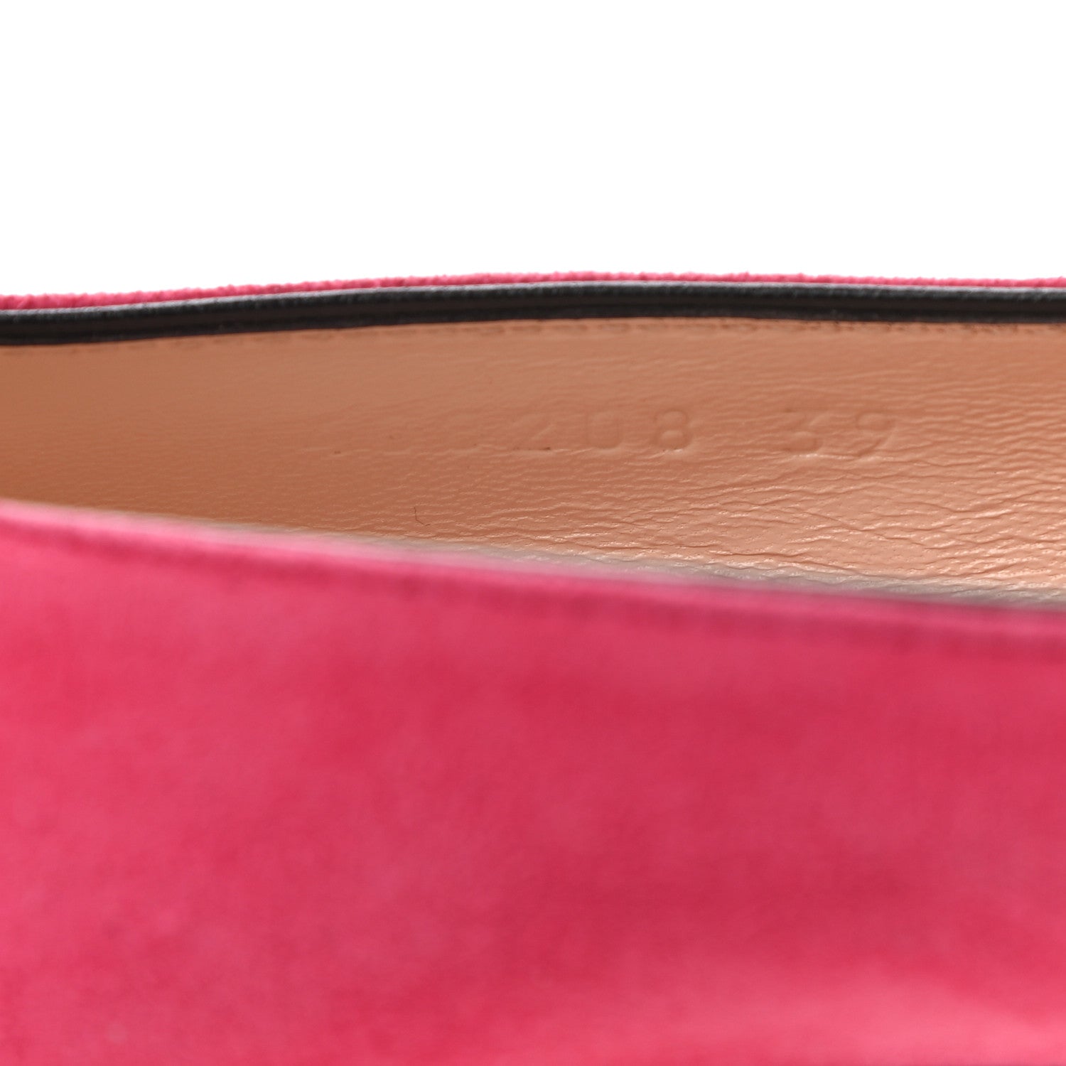 Gucci Kid Scamosciato GG Marmont Fringe 50mm Loafer Pumps 39 Hot Pink 9 of 10