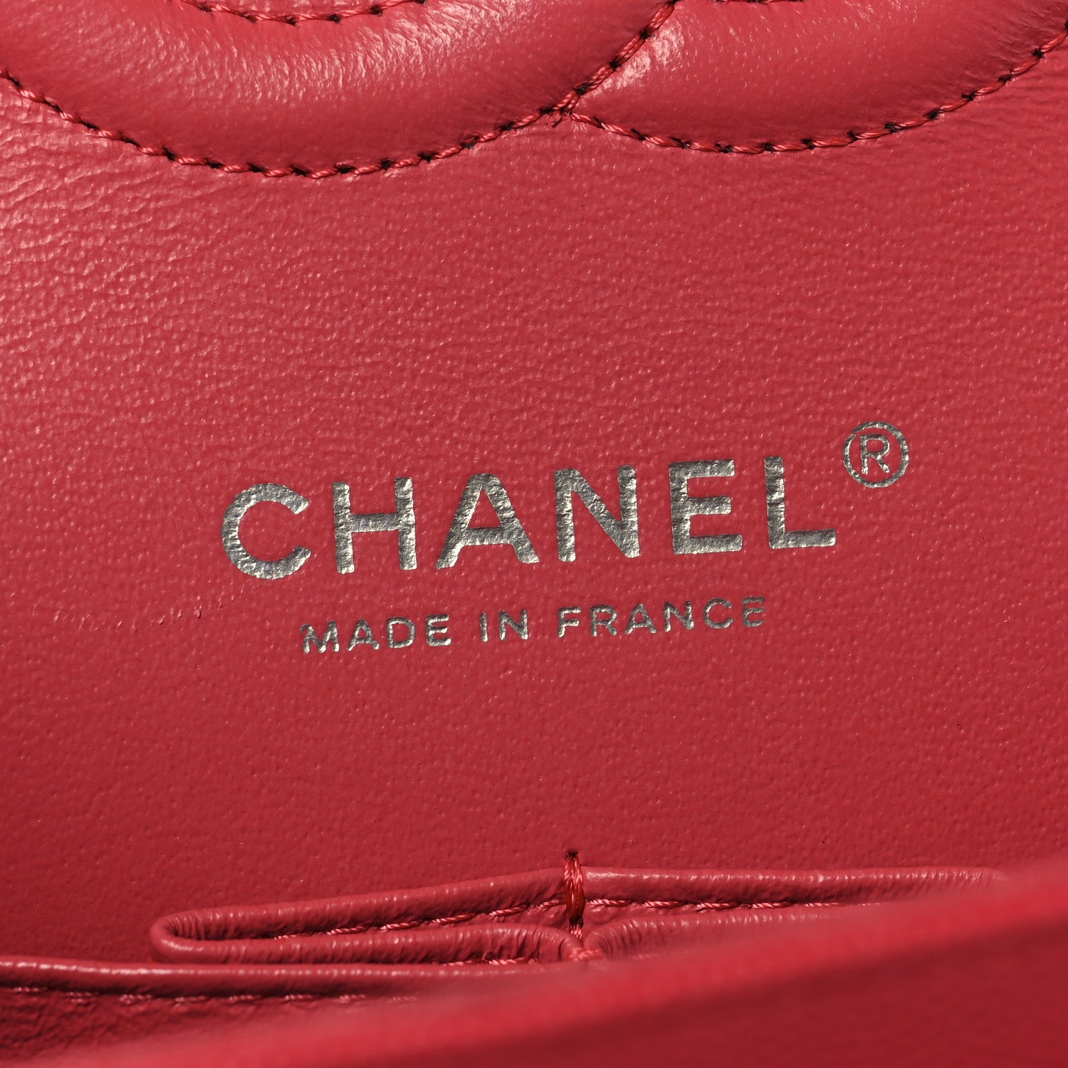 Chanel Caviar Chevron Quilted Medium Double Flap Dark Pink 6 of 11