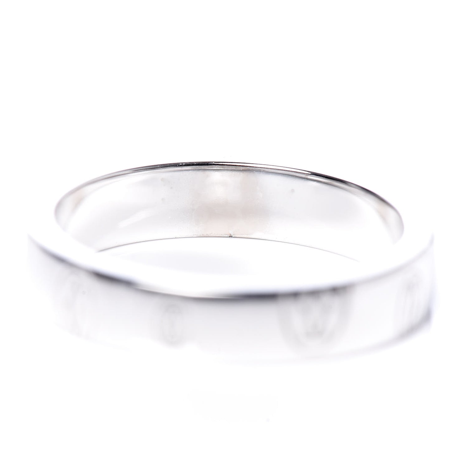 18K White Gold 4mm Happy Birthday Band Ring 52 6