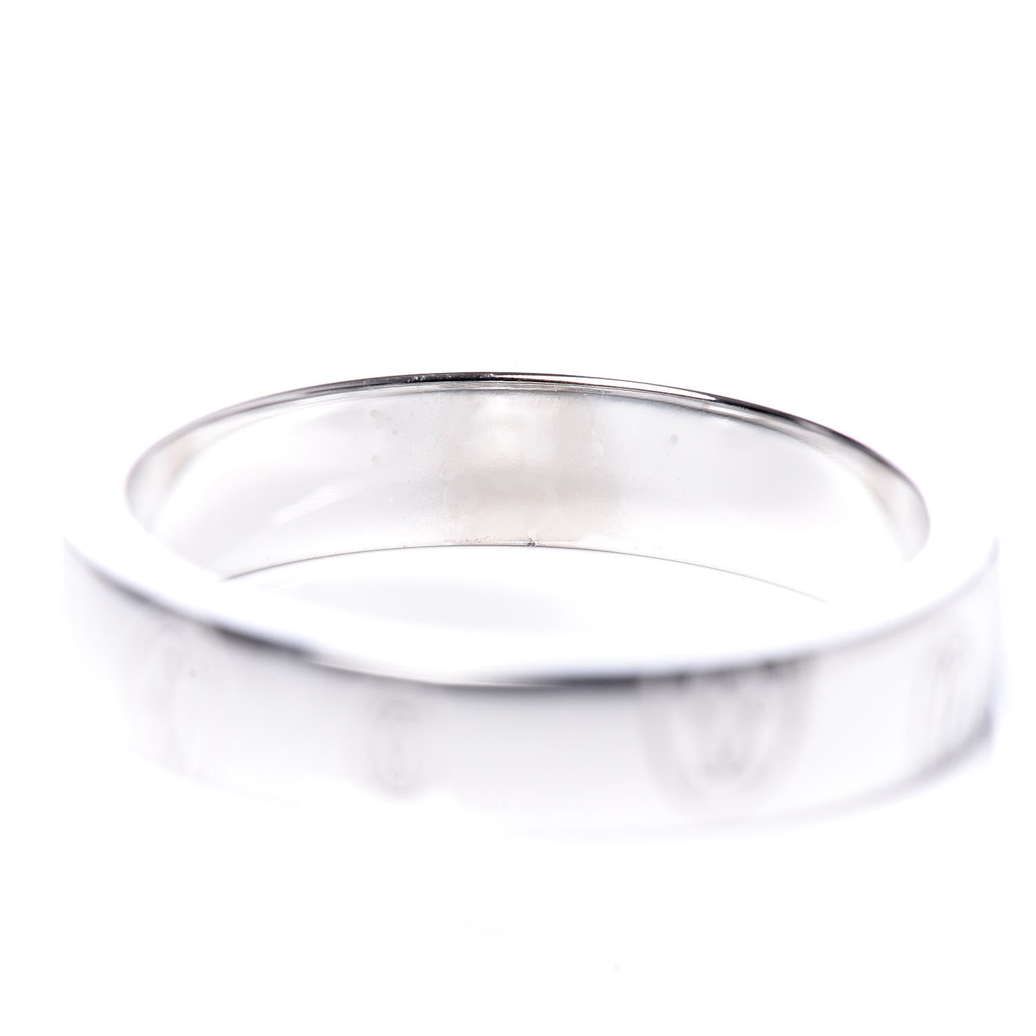 Cartier 18K White Gold 4mm Happy Birthday Band Ring 52 6 6 of 6