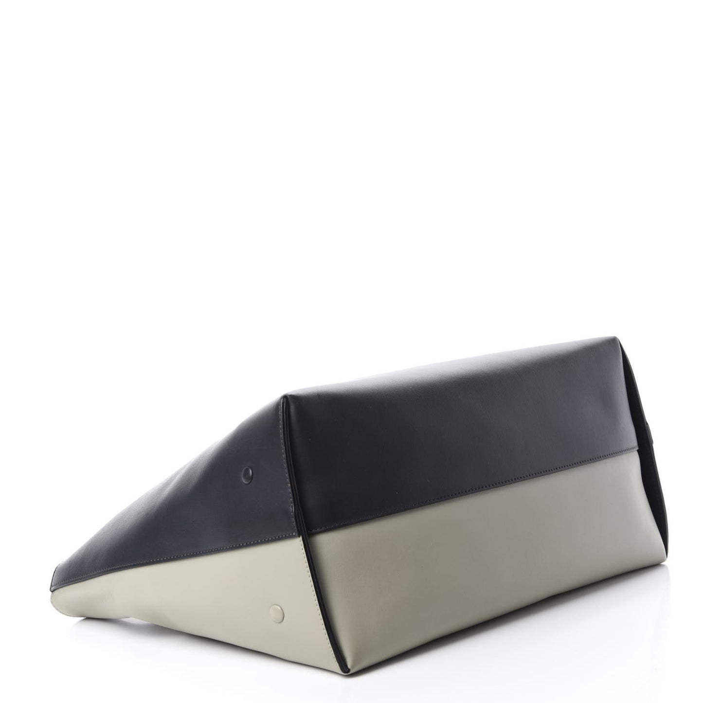 Smooth Calfskin Medium Baylee Two Tone Tote Marshmallow Grey Black