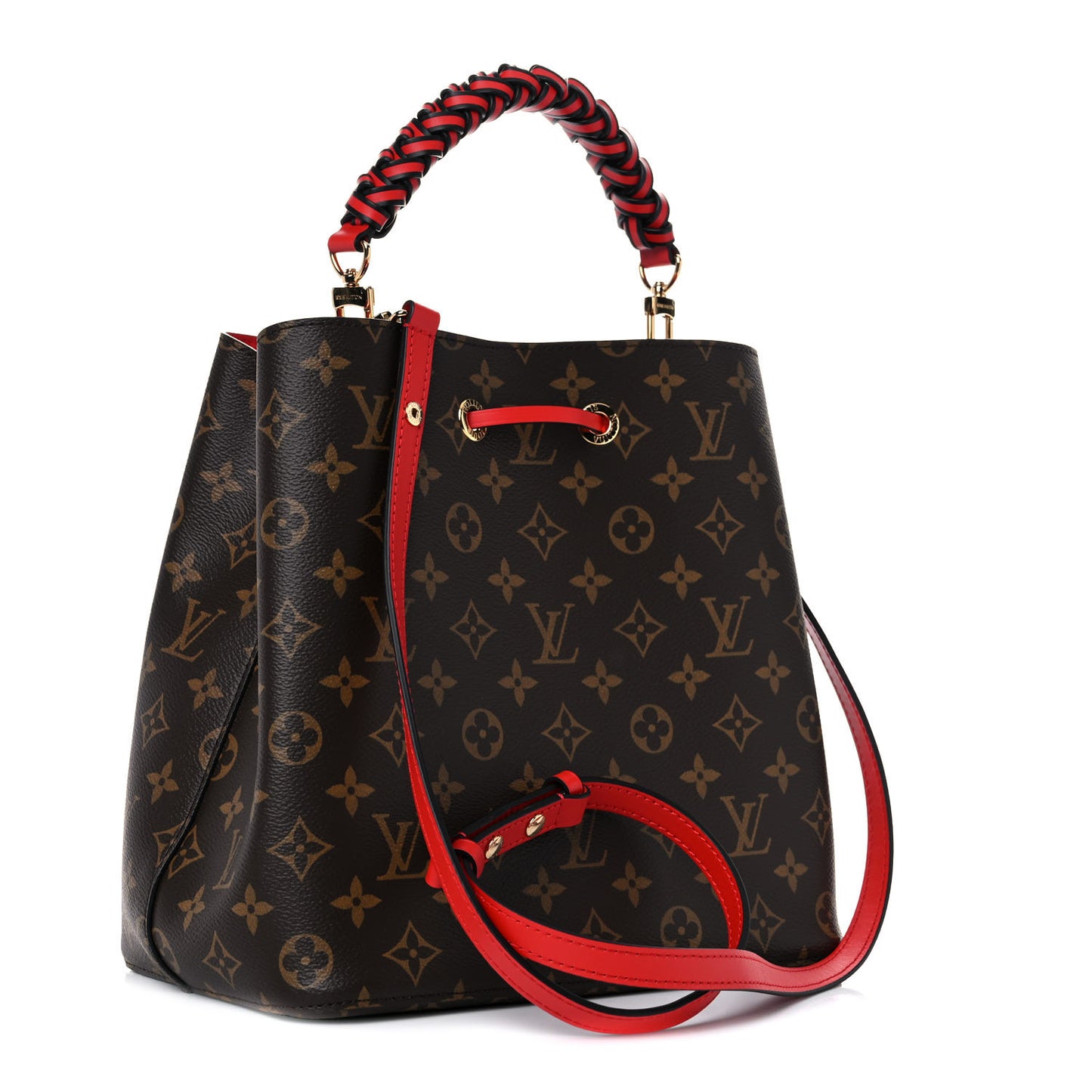 Monogram Braided Neonoe Coquelicot