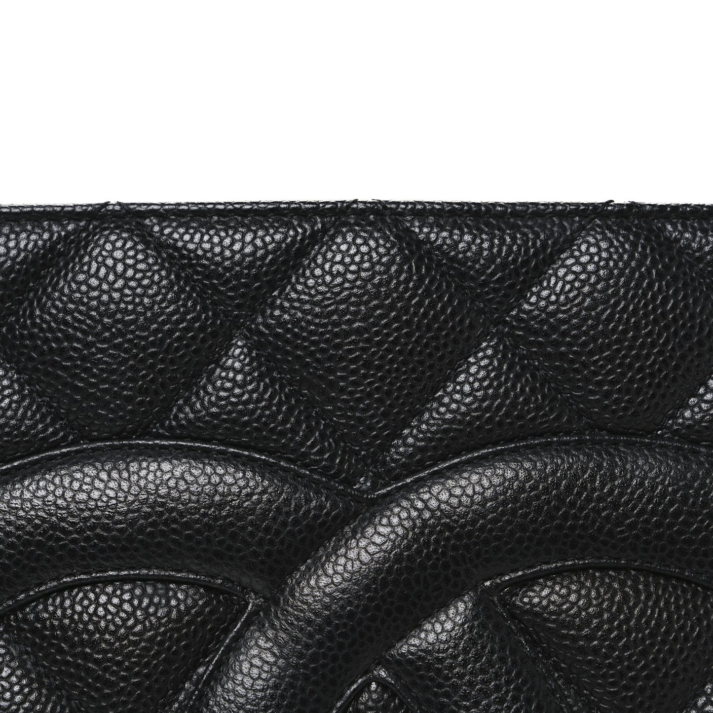 Caviar Quilted Medallion Tote  Black