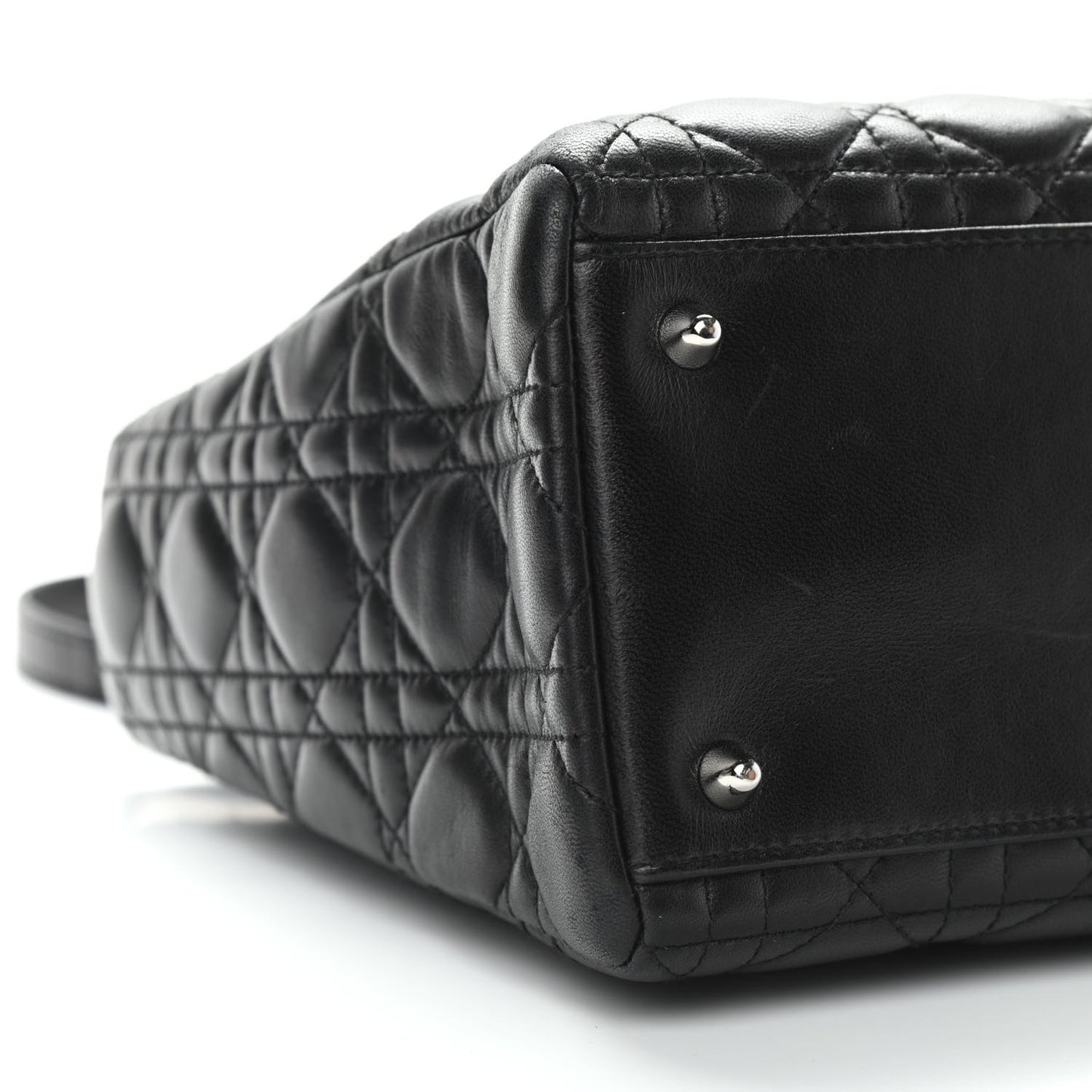 Lambskin Cannage Medium Lady Dior Black