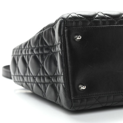 Christian Dior Lambskin Cannage Medium Lady Dior Black 8 of 9