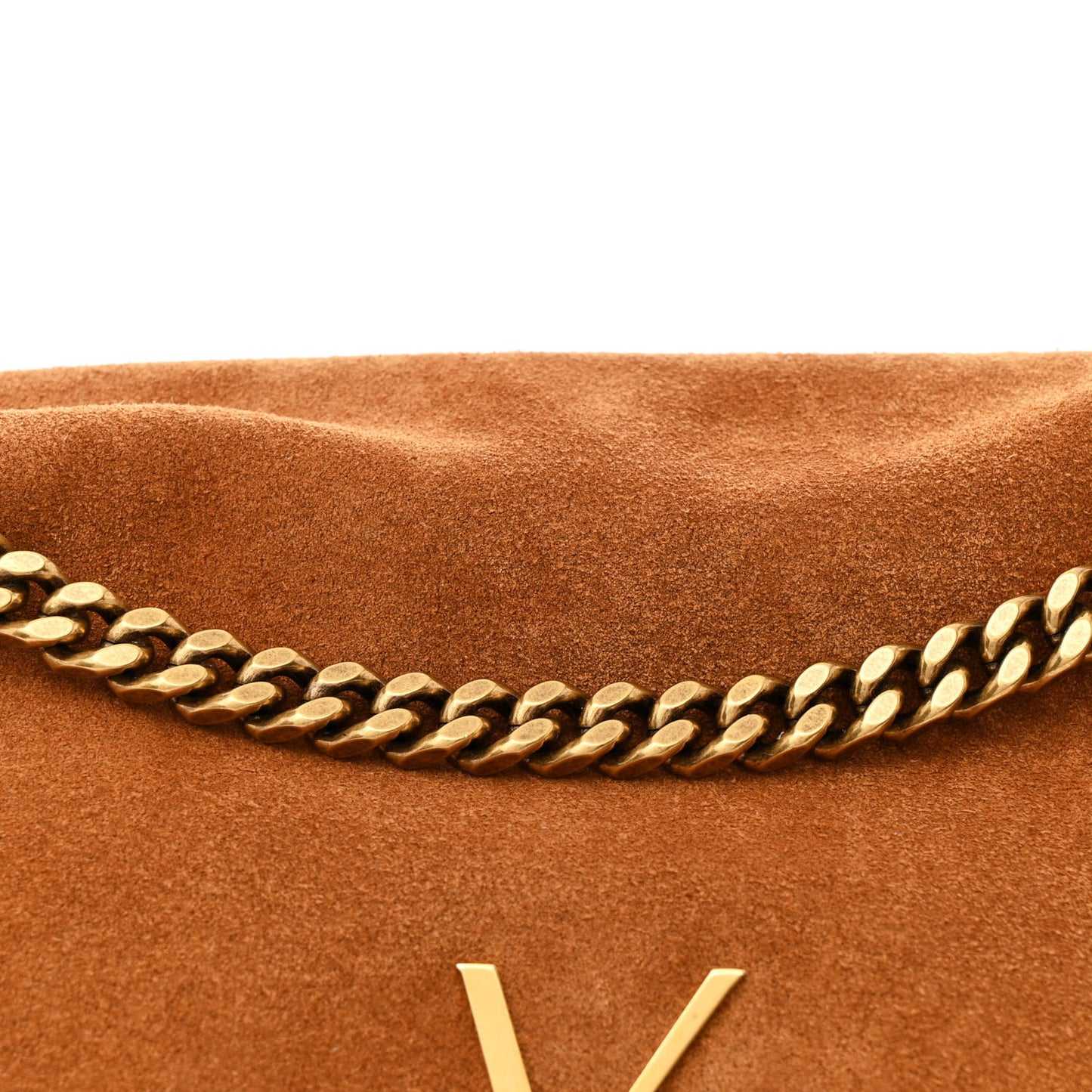 Smooth Calfskin Suede Medium Reversible Monogram Kate Satchel Brick