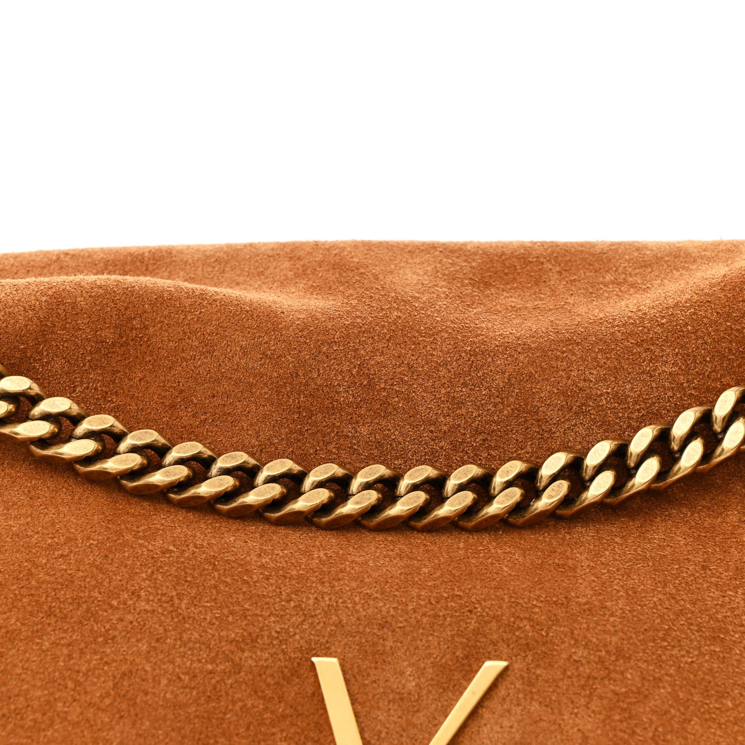 Saint Laurent Smooth Calfskin Suede Medium Reversible Monogram Kate Satchel Brick 8 of 11