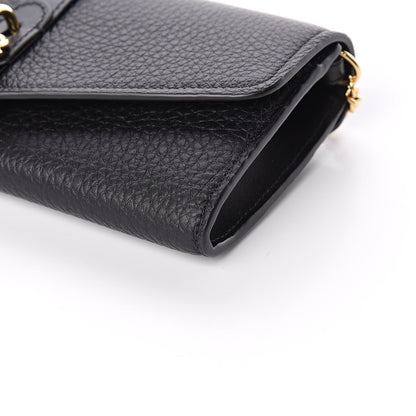 Chloe Shiny Grained Calfskin Aby Wallet on Chain Black 8 of 9