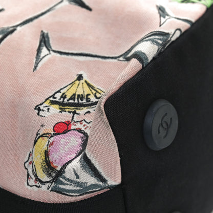 Chanel Cotton Canvas Printed Hobo Pink Multicolor 13 of 14