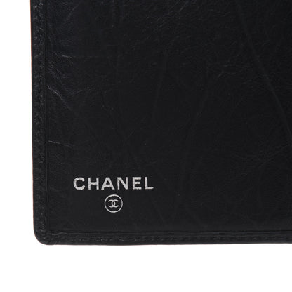 Chanel Aged Calfskin Quilted Cambon Yen Wallet Black 6 of 13