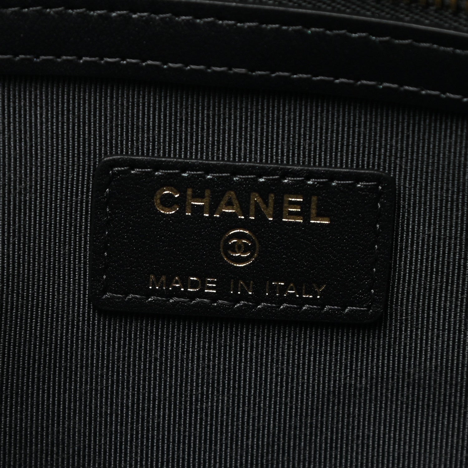 Chanel Iridescent Caviar Medium Night by the C Pouch Clutch Black 5 of 7
